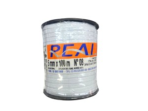 ELASTICO REAL ALGODAO ROLO Nº 08  C/ 100 M
