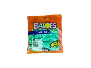 BALAO BOLI BOLI LISO COR IND. C/50 VERDE CLARO